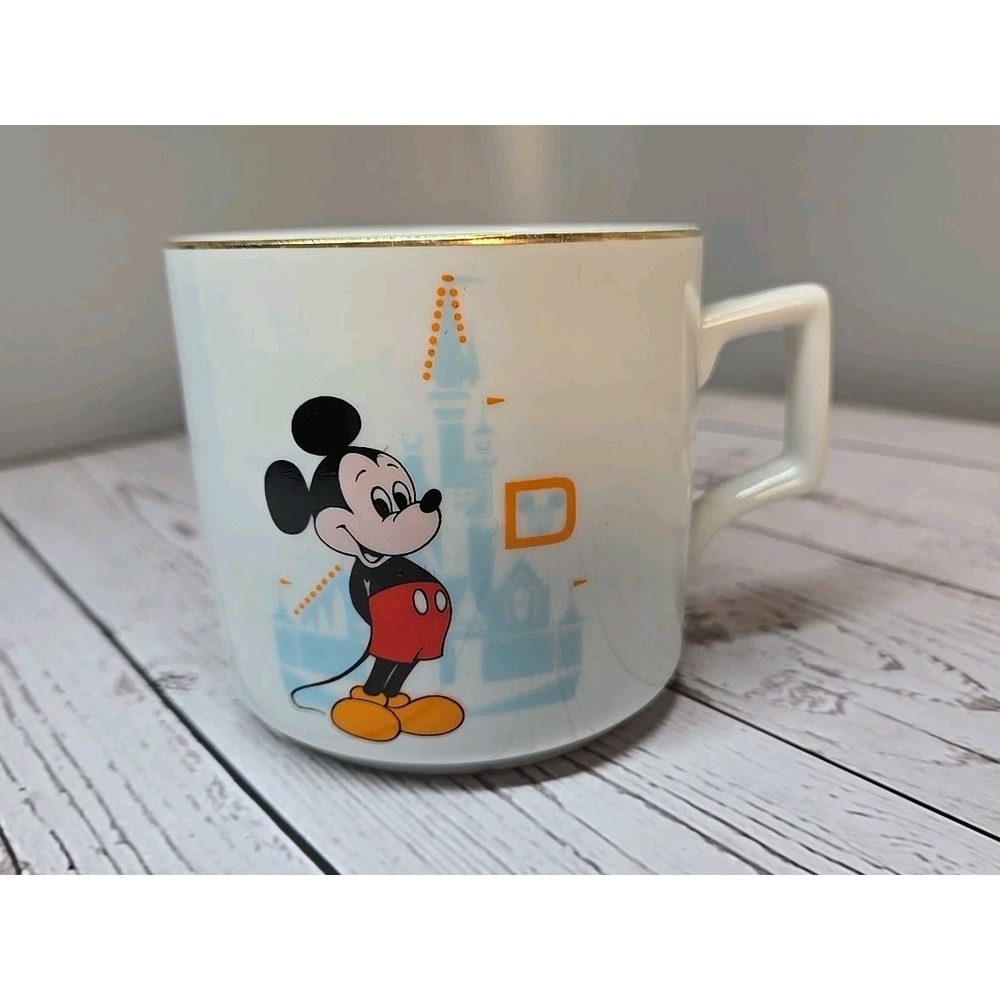 Vintage Mickey Mouse Mug Ceramic Coffee Mug Walt Disney‎ Coffee Cup 80s